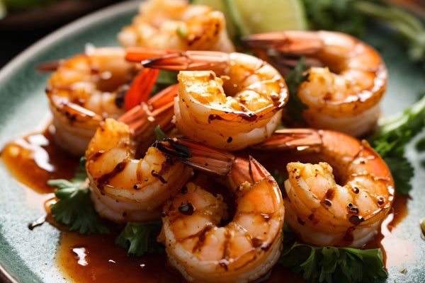 Sriracha Honey Glazed Prawns