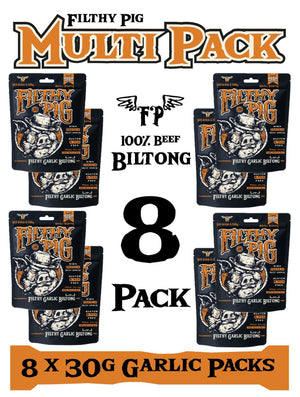 Garlic Biltong - 8 Pack