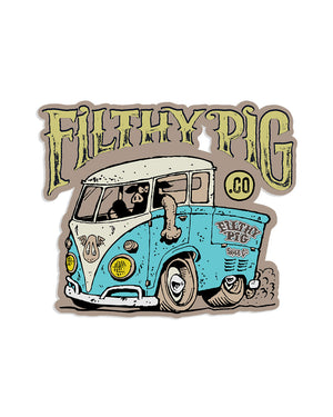 Filthy Pig Low Ride VW Camper Sticker